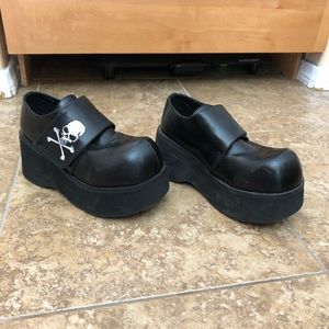 Demonia Velcro Platform Shoes (Size 8)